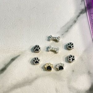 Origami Owl Cute Paw & Bone Charm Set